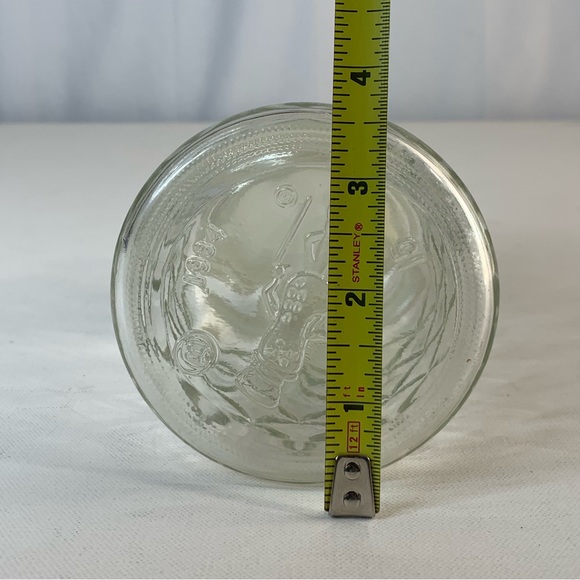 Vintage 1984 Planters Mr. Peanut Diamond Pattern Clear Glass Jar With Lid - Picture 10 of 10